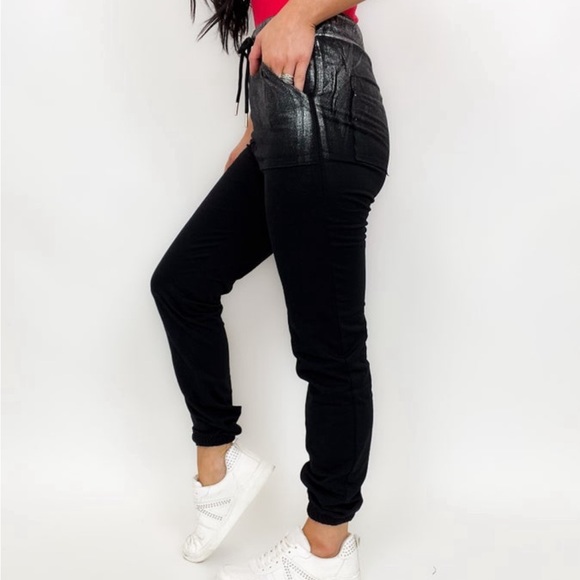 White birch metallic black joggers - Picture 4 of 9